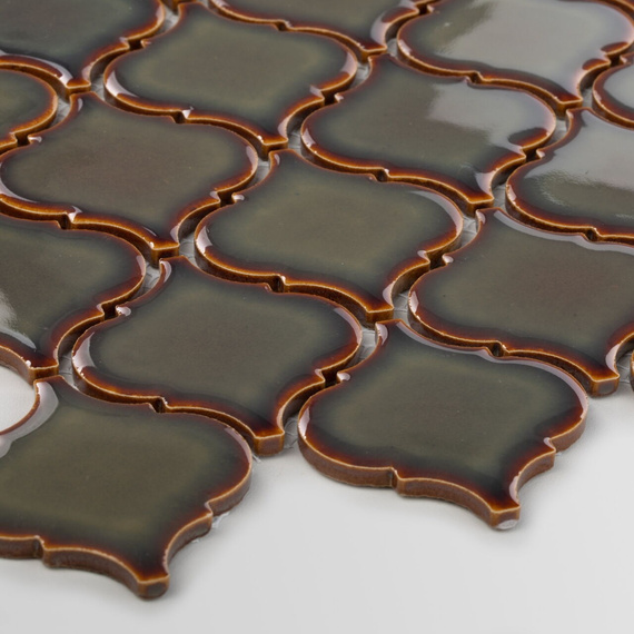 ARABESKA ŚREDNIA Mozaika ceramiczna 24.5x29.3 szara mat