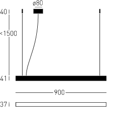 THINY SLIM Z 90 NW Oprawa nastropowa grafitowa LED 12.6W