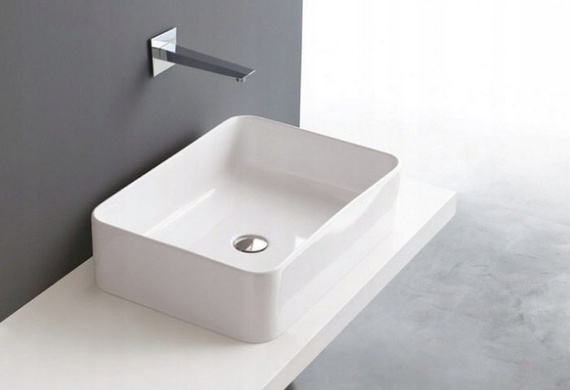 UP Umywalka nablatowa 40x55 biała