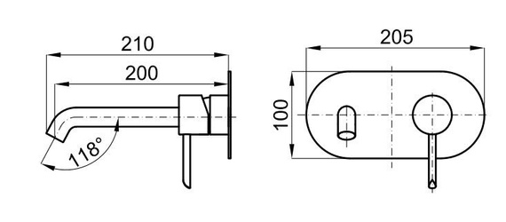 ROUND Bateria umywalkowa 2-otworowa chrom