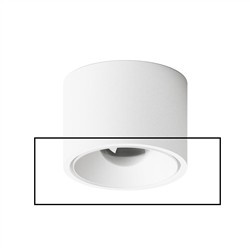 SLEEK FRONT Ring biały