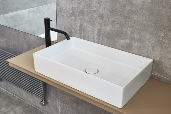 SLIM 60 Umywalka nablatowa 37x60 biała