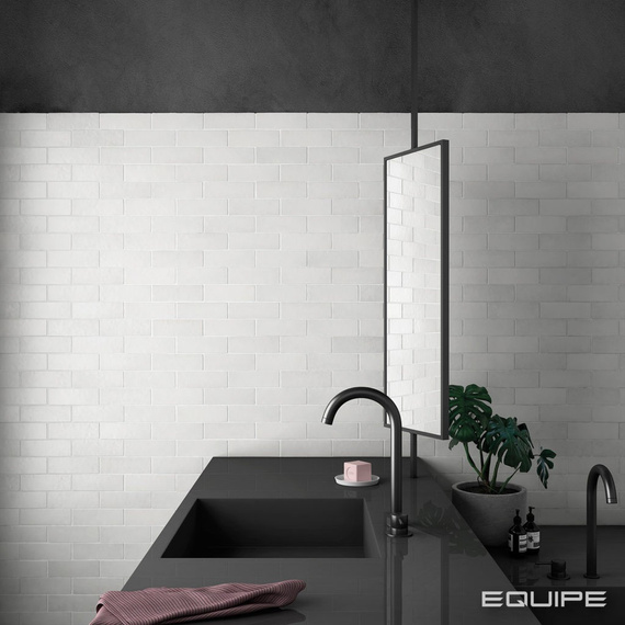 MAGMA WHITE Płytka ceramiczna 6.5x20 biała mat