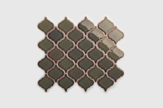 ARABESKA ŚREDNIA Mozaika ceramiczna 24.5x29.3 szara mat