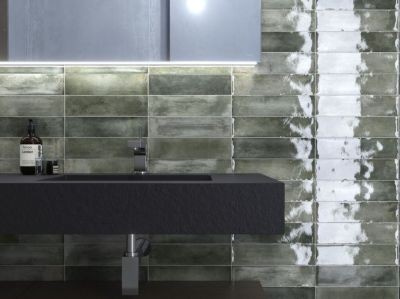 CAMBRE GREEN BRILLO Płytka ścienna 7.5X30 połysk
