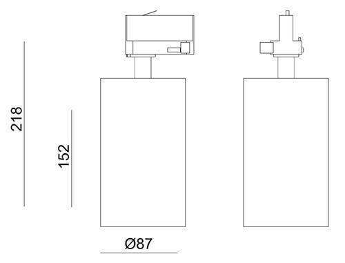 TRACKER XL oprawa do szynoprzewodu czarna