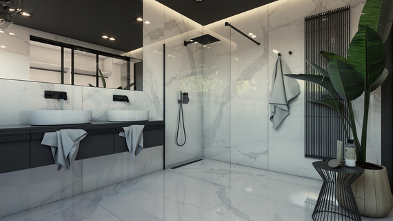 MARMI GRIGIO DUE Płytka gresowa 120x260 biała poler 6mm