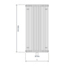 FAT VERTICAL Grzejnik pionowy pojedynczy 34.2X185 grey aluminium 9007