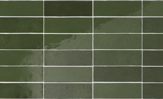 LA RIVIERA BOT GREEN Płytka ceramiczna 6.5x20 zielona połysk