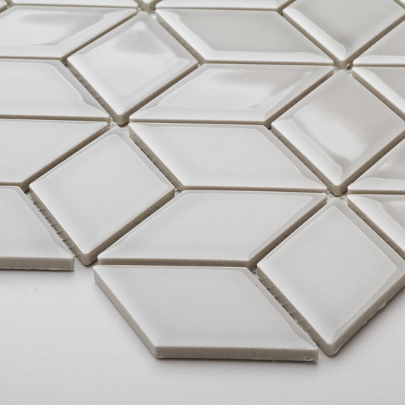 DIAMOND GREY STAR Mozaika ceramiczna 26.6x30.5 szara połysk 6mm