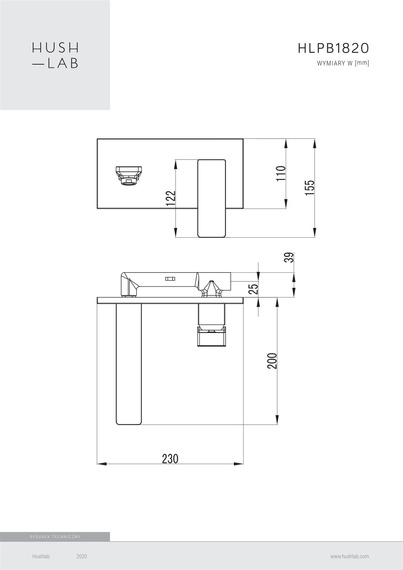 PIATTO BLACK Bateria umywalkowa podtynkowa czarny mat