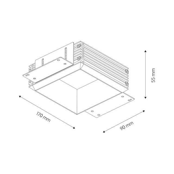 MR HIDE SQUARE Oprawa wpuszczana czarna