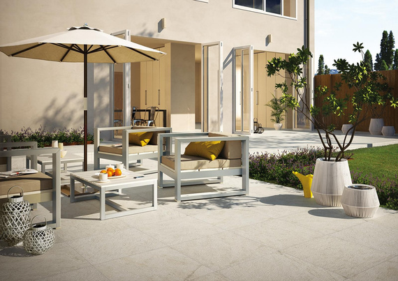 MULTIQUARZ20 WHITE Płytka gresowa 60x60 beżowa mat 20 mm