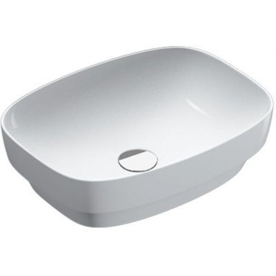 ALVEA Umywalka nablatowa 38x50 biała bez przelewu