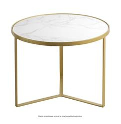 MOCCATE E RAME Stolik z blatem z płytki 50x50 miedziany