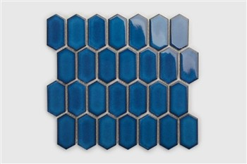 HEKSALONG Mozaika ceramiczna 26.6x28.4 niebieska głębia oceanu 9mm