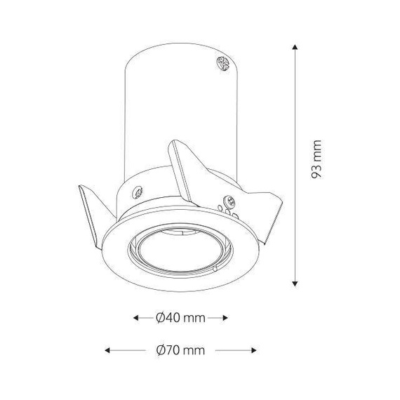 MR HIDE ROUND Oprawa wpuszczana czarna