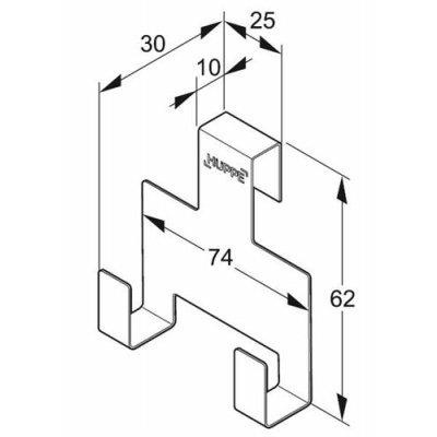 HUPPE Wieszak na ściągaczkę chrom