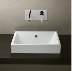 VERSO Umywalka nablatowa 37x50 biała