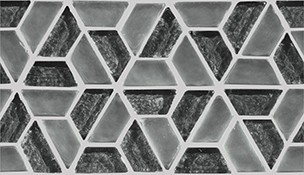 EVOKE FORM SILVER Mozaika szklana 14.8x25.7