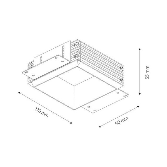MR HIDE SQUARE Oprawa wpuszczana czarna