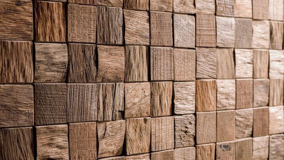 WOOD SQUARE AGED Mozaika drewniana 29.7x29.7