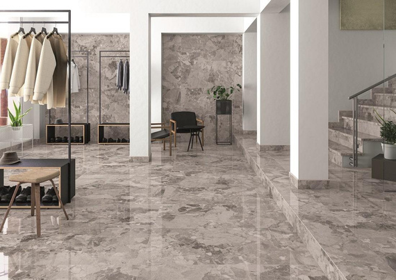 REALSTONE GREY PULIDO Płytka gresowa 60x60 szara połysk