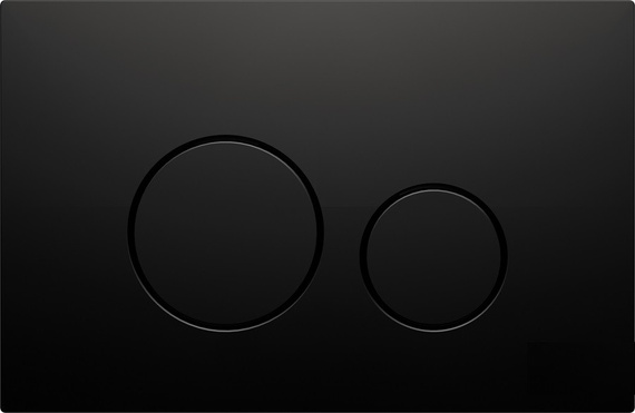 BUTTON05 Płytka spłukująca 16.8X25.5 czarny mat