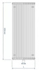 FAT VERTICAL Grzejnik pionowy 57,3x225 biały połysk