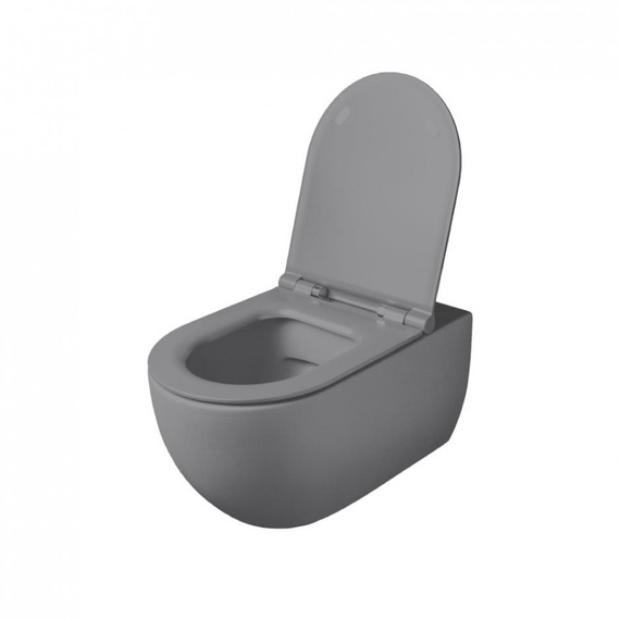 CALM RIMLESS Miska wisząca 35x50 antracytowa mat