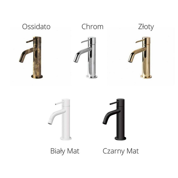 BELVERDE Bateria umywalkowa stojąca niska chrom