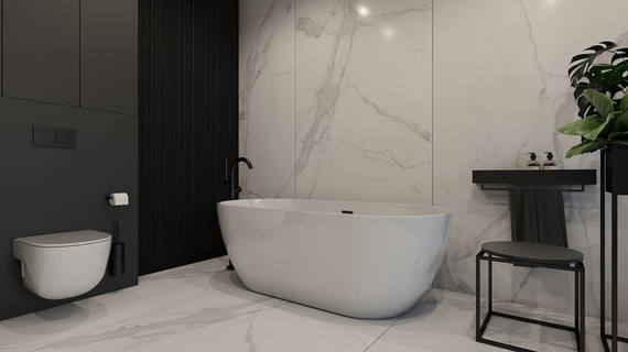 MARMI GRIGIO UNO XS Płytka gresowa 60x120 biała mat 9mm