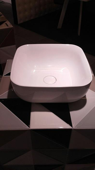 LEON Umywalka nablatowa 46.5x46.5 biała