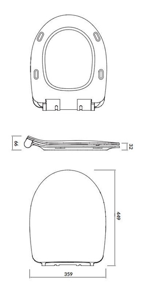 DELFI Miska wisząca 36x45 biała