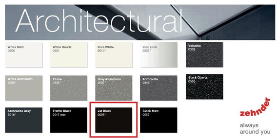 KLEO Grzejnik poziomy 36.5x150 czarny jet black 9005