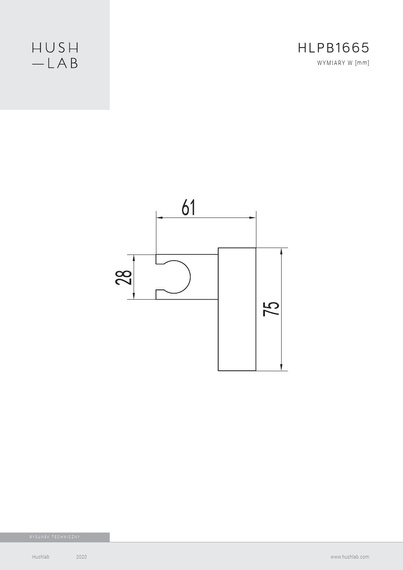 PIATTO BLACK Uchwyt prysznicowy czarny mat