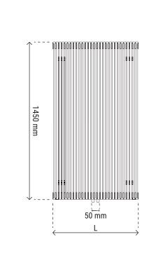 FAT VERTICAL Grzejnik pionowy 19.3x145 biały white quartz