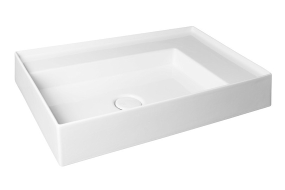 INLOVE 65/B Umywalka nablatowa 40x65 biała