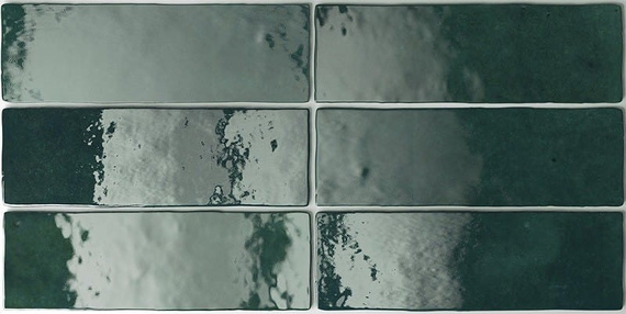 ARTISAN MOSS GREEN Płytka ceramiczna 6.5x20 zielona połysk