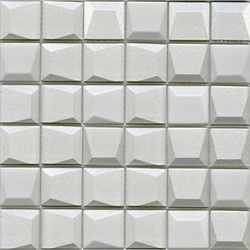 EFFECT SQUARE WHITE Mozaika szklana 30x30 biała