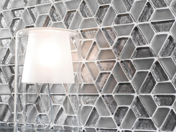 EVOKE FORM SILVER Mozaika szklana 14.8x25.7