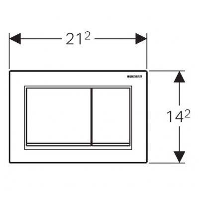 OMEGA 30 Płytka spłukująca do WC 21.2x14.2 cm biała/chrom