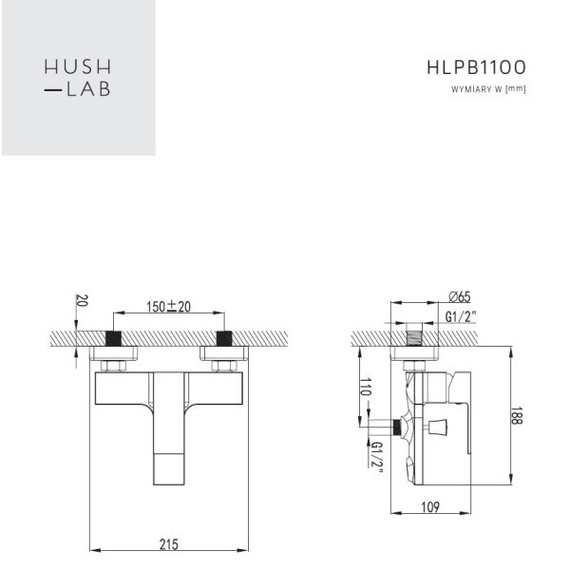 PIATTO BLACK Bateria wannowo-prysznicowa czarny mat