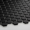HEXAGON MAŁY Mozaika ceramiczna 26x30 czarna mat