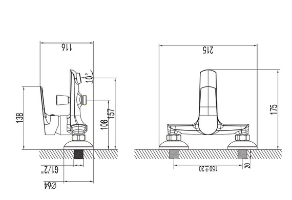 SELESTIO Bateria wannowo-natryskowa natynkowa chrom