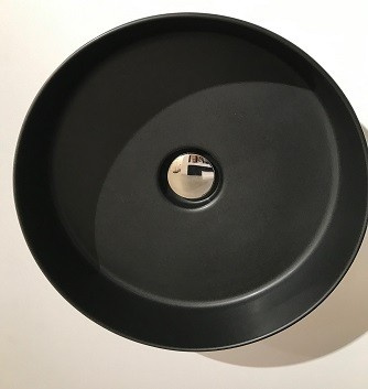 SLIM 40 Umywalka nablatowa 40x40 czarny mat