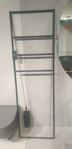 VERONDA QUATRO Drabinka wolnostojąca czarna mat