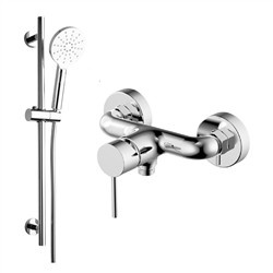 LUKKA Zestaw prysznicowy z baterią wannową chrom