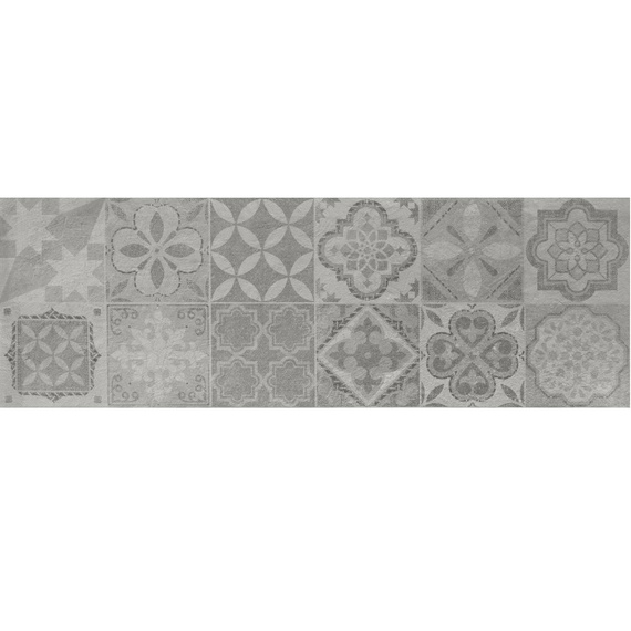 PIEGA ARGENTO Dekor ceramiczny 40x120 szara mat
