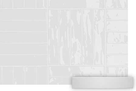 CRAFTED HM WHITE Płytka ceramiczna 7.5x30 biała połysk